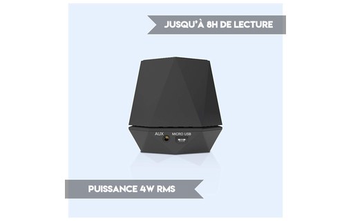 Enceinte Bluetooth portable TecPlus Geo Up - Noire
