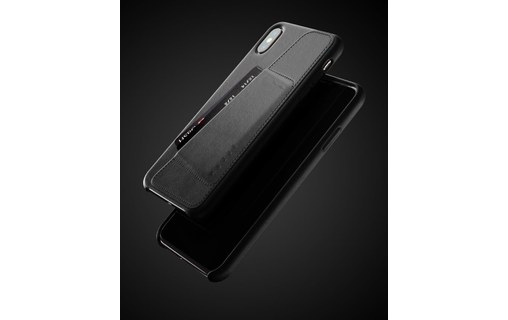 Mujjo Full Leather Wallet Case Noir - Coque pour iPhone XS Max