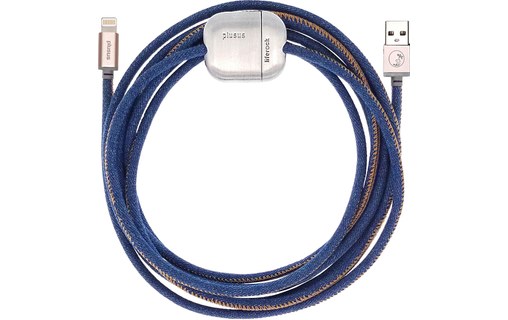 PlusUs LifeRock - Câble Lightning vers USB 3 m avec poids ajustable