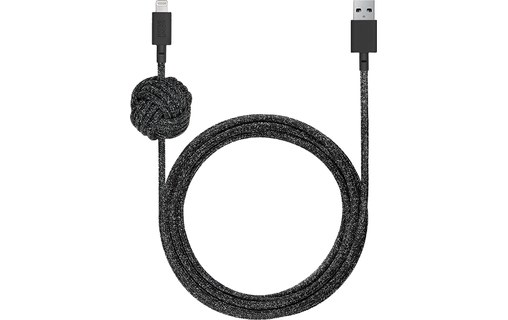 Native Union Night Cable Noir Cosmos - Câble Lightning vers USB 3 m