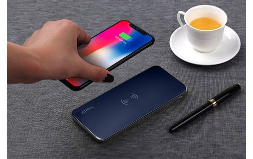 IDMIX Power Mint 8000 - Batterie externe 8000 mAh sans fil + USB-C + QC 3.0