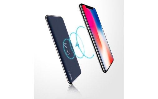 IDMIX Power Mint 8000 - Batterie externe 8000 mAh sans fil + USB-C + QC 3.0