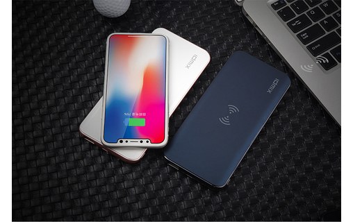 IDMIX Power Mint 8000 - Batterie externe 8000 mAh sans fil + USB-C + QC 3.0