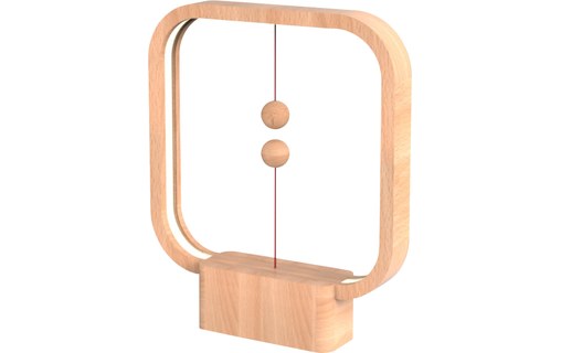 allocacoc Heng Balance Lamp Square Light Wood - Lampe LED design USB