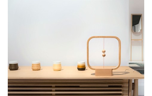 allocacoc Heng Balance Lamp Square Light Wood - Lampe LED design USB