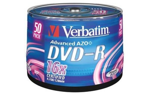 Verbatim DVD-R Matt Silver 4,7 Go 50 pièce(s)