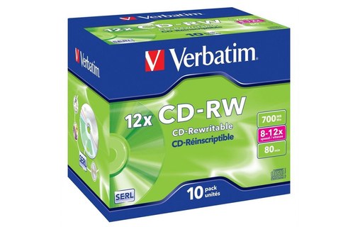 Verbatim CD-RW 12x 700 Mo 10 pièce(s)