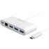 Macally UC3HUB3GBC - Adaptateur USB-C vers USB-C / 3 x USB-A / RJ-45