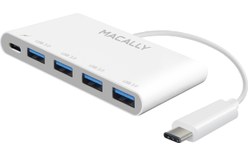 Macally UC3HUB4C - Adaptateur USB-C vers USB-C / 4 x USB-A