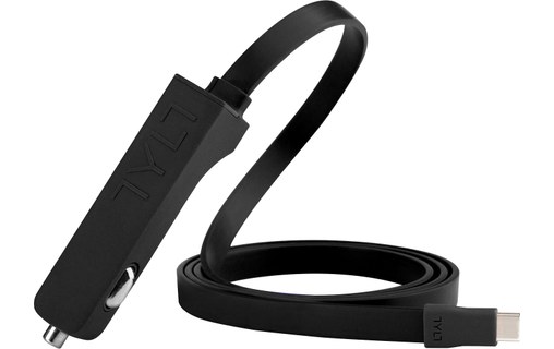TYLT RIBBN Type-C Noir - Chargeur voiture USB-C / USB 5,4 A