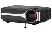Mini Vidéoprojecteur noir 80 Lumens 4 pouces LCD technologie HD 800 * 480 pixels