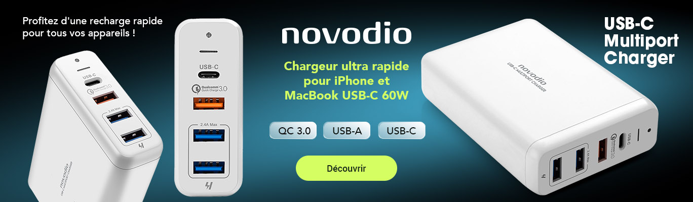 Chargeur Novodio USB-C Multiport Charger