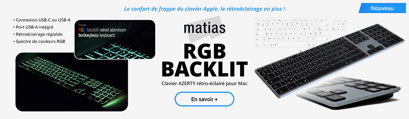 Clavier Matias RGB Backlit pour Mac