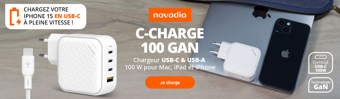 Chargeur USB-C Novodio 100W