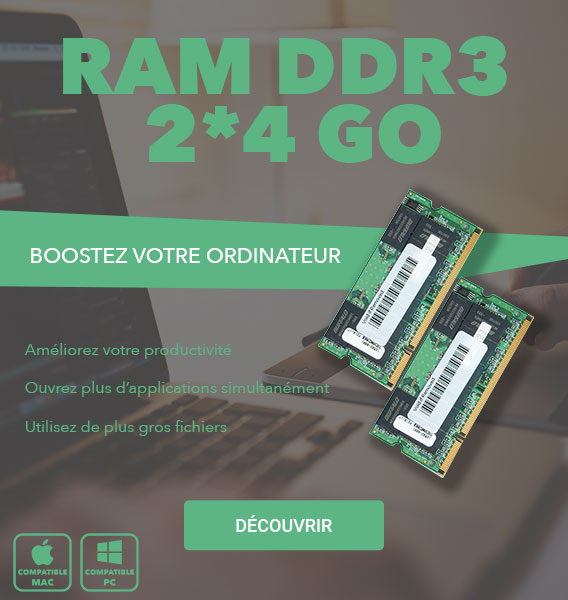 Mémoire RAM Nuimpact 8 Go (2 x 4 Go) DDR3 SODIMM 1333 MHz PC3-10600 -  Mémoire RAM - Nuimpact