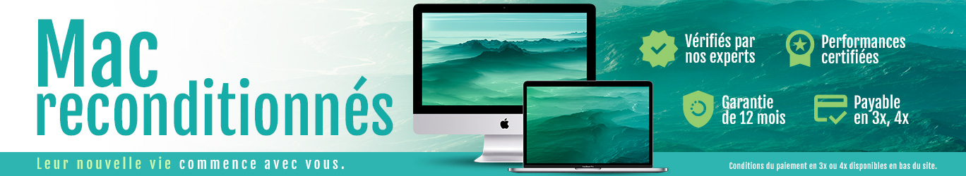 Macs reconditionnés, garantis testés validés