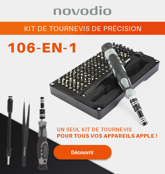 Kit de tournevis de précision 106-en-1 pour Mac, iPhone et iPad - Novodio -  Outil de réparation - Novodio