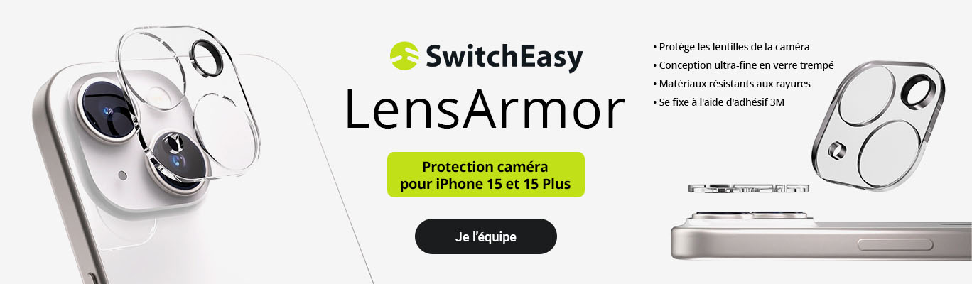 Protection caméra pour iPhone 15 et 15 Plus SwitchEasy