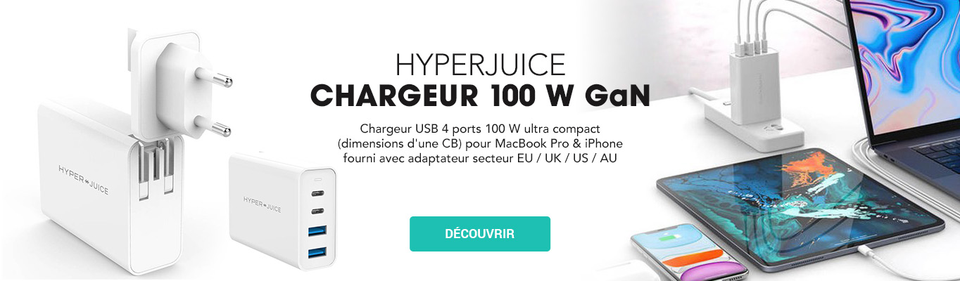 Chargeur HyperJuice 100 W GaN